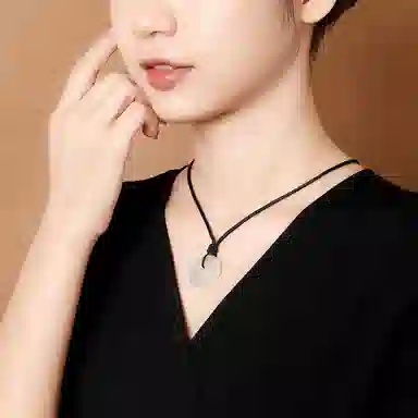 梦金园 平安扣吊坠 经典圆环玉髓挂坠 招财如意呈祥玉坠子 男女同款 礼物礼盒