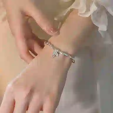 银千惠 节节高升竹节 国风新中式考研上岸国潮小众竹节学生考试步步高升转运素圈高级感冷淡风手饰 闺蜜 手链 女款 礼盒