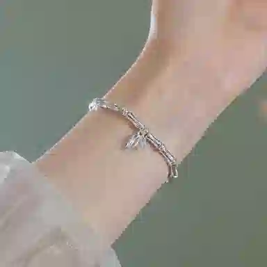 银千惠 节节高升竹节 国风新中式考研上岸国潮小众竹节学生考试步步高升转运素圈高级感冷淡风手饰 闺蜜 手链 女款 礼盒