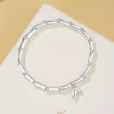 银千惠 节节高升竹节 国风新中式考研上岸国潮小众竹节学生考试步步高升转运素圈高级感冷淡风手饰 闺蜜 手链 女款 礼盒