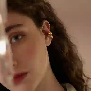 银千惠 空白格耳骨夹 法式复古小香风名媛风优雅轻奢镶锆一对文艺气质高级感通勤百搭无痛耳环耳饰 无耳洞 耳夹 女款 礼盒装