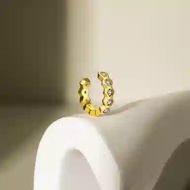 银千惠 空白格耳骨夹 法式复古小香风名媛风优雅轻奢镶锆一对文艺气质高级感通勤百搭无痛耳环耳饰 无耳洞 耳夹 女款 礼盒装