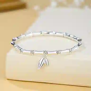 银千惠 节节高升竹节 国风新中式考研上岸国潮小众竹节学生考试步步高升转运素圈高级感冷淡风手饰 闺蜜 手链 女款 礼盒