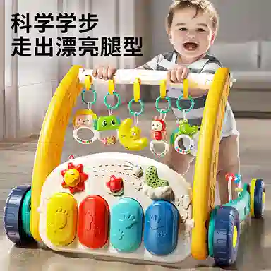 贝杰斯 脚踏钢琴健身架 婴幼儿童用学步车 二合一 早教益智玩具