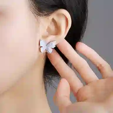 CAROMAY Sea Salt Ice Crystal Series Earrings Silver