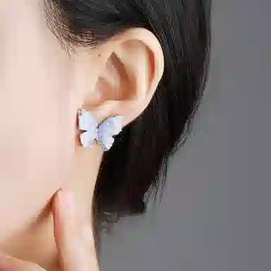 CAROMAY Sea Salt Ice Crystal Series Earrings Silver