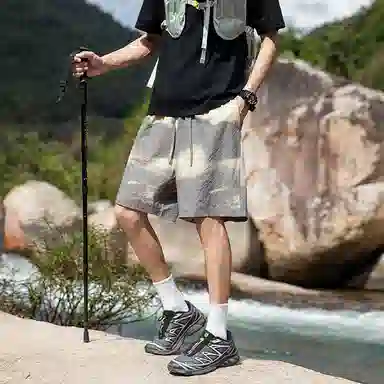 简约舒适百搭运动短裤 男款