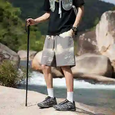 简约舒适百搭运动短裤 男款