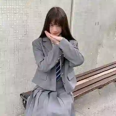 东鲸岁时记 学院风日系纯色百褶裙中长款休闲长裙 女款 灰色