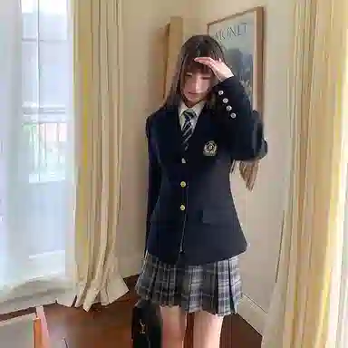 东鲸岁时记 学院风百褶裙格子伯克利休闲短裙 女款 礼盒装