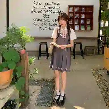 东鲸岁时记 学院风甜美可爱小个子短袖衬衫 女款 白色