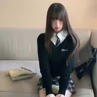 东鲸岁时记 港风穿搭复古绞花松弛感修身通勤针织字母刺绣毛衣 女款 黑色