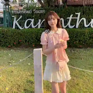 东鲸岁时记 蛋糕小个子半身裙休闲短裙 女款 礼盒装 白色浪漫桃心花边裙