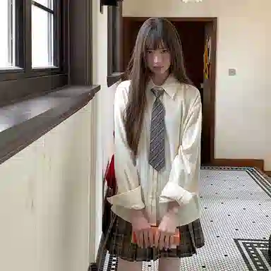 东鲸岁时记 学院风灯芯绒宽松纯棉学生通勤松弛感上衣长袖衬衫 女款 礼盒装 奶黄色