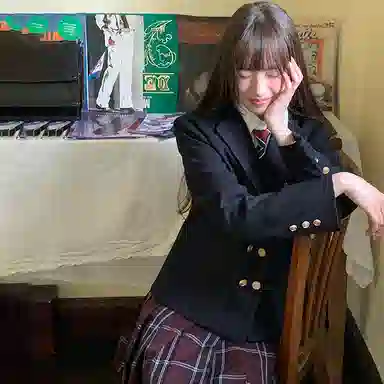 东鲸岁时记 学院风日系短款长袖上衣中腰半身裙制服 女款 礼盒装