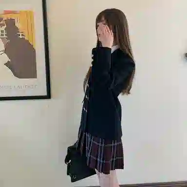 东鲸岁时记 学院风日系短款长袖上衣中腰半身裙制服 女款 礼盒装