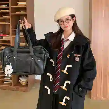 Dongjing Black Wool Coat