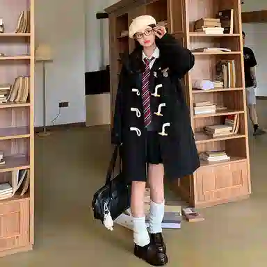 Dongjing Black Wool Coat