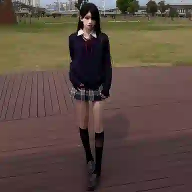 东鲸岁时记 学院风纯色套头简约休闲毛衣 女款 藏青色