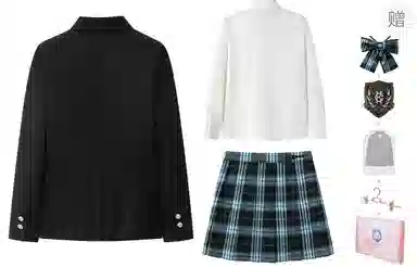 东鲸岁时记 收腰学院风修身西装舒适时尚长袖衬衫半身百褶气质裙子制服 女款