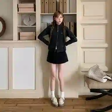 东鲸岁时记 开学季慵懒风复古可爱温柔甜妹保暖柔软舒适穿搭甜美日常休闲纯色刺绣外套毕业季针织衫 女款 礼盒装