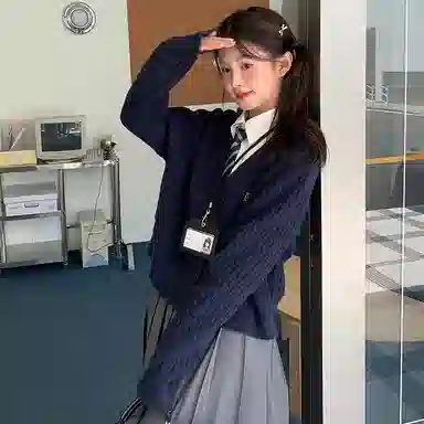 东鲸岁时记 学院风格雷系纯色中长款伯克利百褶裙休闲长裙 女款 灰色裙