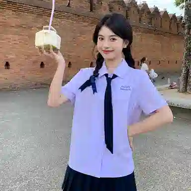 东鲸岁时记 独特漂亮泰式校服短袖衬衫制服 女款 礼盒装