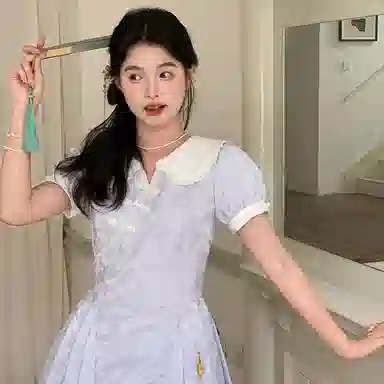 东鲸岁时记 新中式旗袍高级感显瘦短袖连衣裙 女款 白色