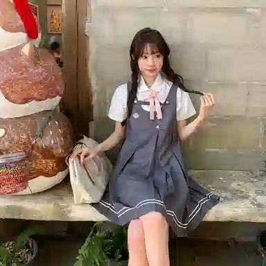 东鲸岁时记 学院风甜美可爱小个子短袖衬衫 女款 白色