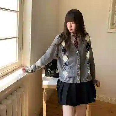 东鲸岁时记 开学季慵懒风学院风少女感甜美可爱复古日常通勤温柔甜妹保暖穿搭时尚毛衣外套毕业季针织衫 女款 礼盒装