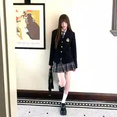 东鲸岁时记 学院风百褶裙格子伯克利休闲短裙 女款 礼盒装