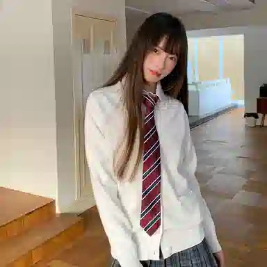 东鲸岁时记 学院风复古高级感显瘦舒适长袖针织衫格子百褶裙制服 女款