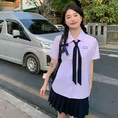 东鲸岁时记 独特漂亮泰式校服短袖衬衫制服 女款 礼盒装