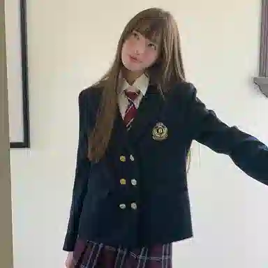 东鲸岁时记 学院风日系短款长袖上衣中腰半身裙制服 女款 礼盒装