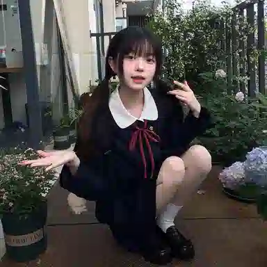 东鲸岁时记 学院风纯色气质西服休闲舒适上衣高腰合身短裙制服 女款 绀色