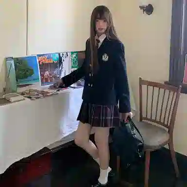 东鲸岁时记 学院风日系短款长袖上衣中腰半身裙制服 女款 礼盒装