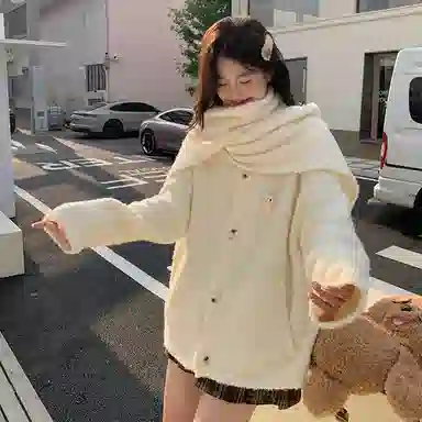 东鲸岁时记 学院风宽松韩系穿搭针织衫格纹气质半身裙裙装套装 女款