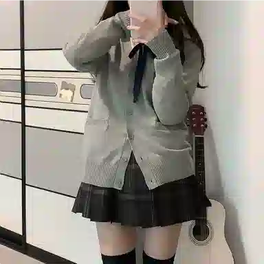 东鲸岁时记 学院风西装宽松氛围感时尚口袋长袖衬衫百褶裙套装制服 女款