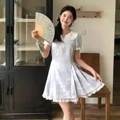 东鲸岁时记 新中式旗袍高级感显瘦短袖连衣裙 女款 白色