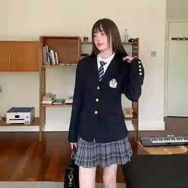 东鲸岁时记 学院风百褶裙格子伯克利休闲短裙 女款 礼盒装