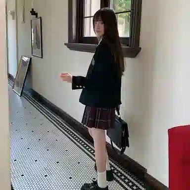 东鲸岁时记 学院风日系短款长袖上衣中腰半身裙制服 女款 礼盒装