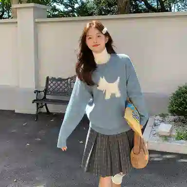 东鲸岁时记 慵懒风复古温柔开学甜妹穿搭外套针织衫 女款 礼盒装