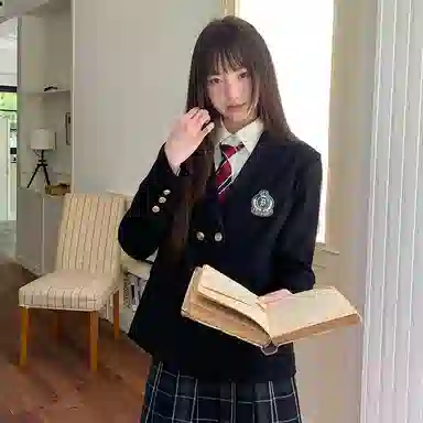 东鲸岁时记 学院风收腰高智感穿搭西服学生职场通勤收腰百褶裙半裙制服 女款 黑色