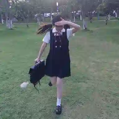 东鲸岁时记 学院风纯色气质西服休闲舒适上衣高腰合身短裙制服 女款 绀色