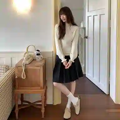 东鲸岁时记 休闲百搭甜美柔软舒适风修身显瘦上衣毛衣 女款