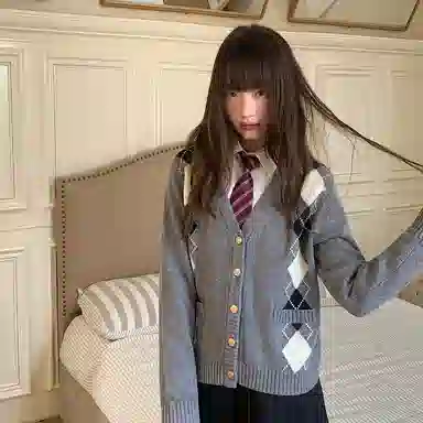 东鲸岁时记 开学季慵懒风学院风少女感甜美可爱复古日常通勤温柔甜妹保暖穿搭时尚毛衣外套毕业季针织衫 女款 礼盒装