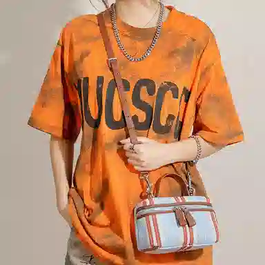 MASTER CANVAS Stripe Tote Bag Blue