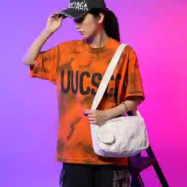 Master Canvas Rainbow Stripe Crossbody Bag