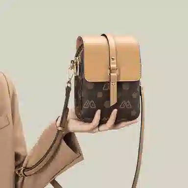 老人头 轻便小挎包上班休闲通勤单肩斜挎包 合成革 手机包 迷你 女款 多色