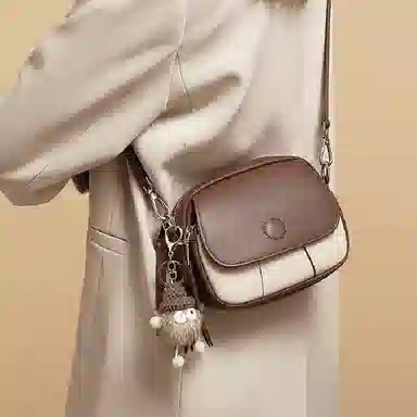 老人头 精致优雅真皮春夏小巧轻便复古时髦日常休闲时尚简约百搭通勤上班小拎包高颜值可爱装放手机的小包 牛皮 单肩斜挎包 女款 米白